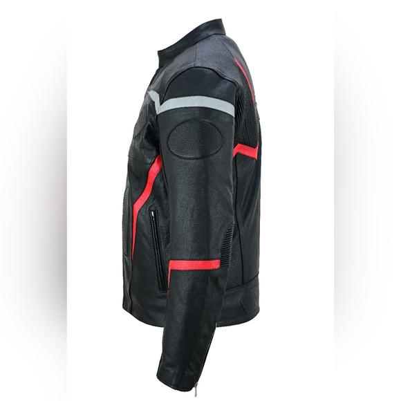 Men's Top Grade Motorcycle Leather Jacket - Picture 5 of 5